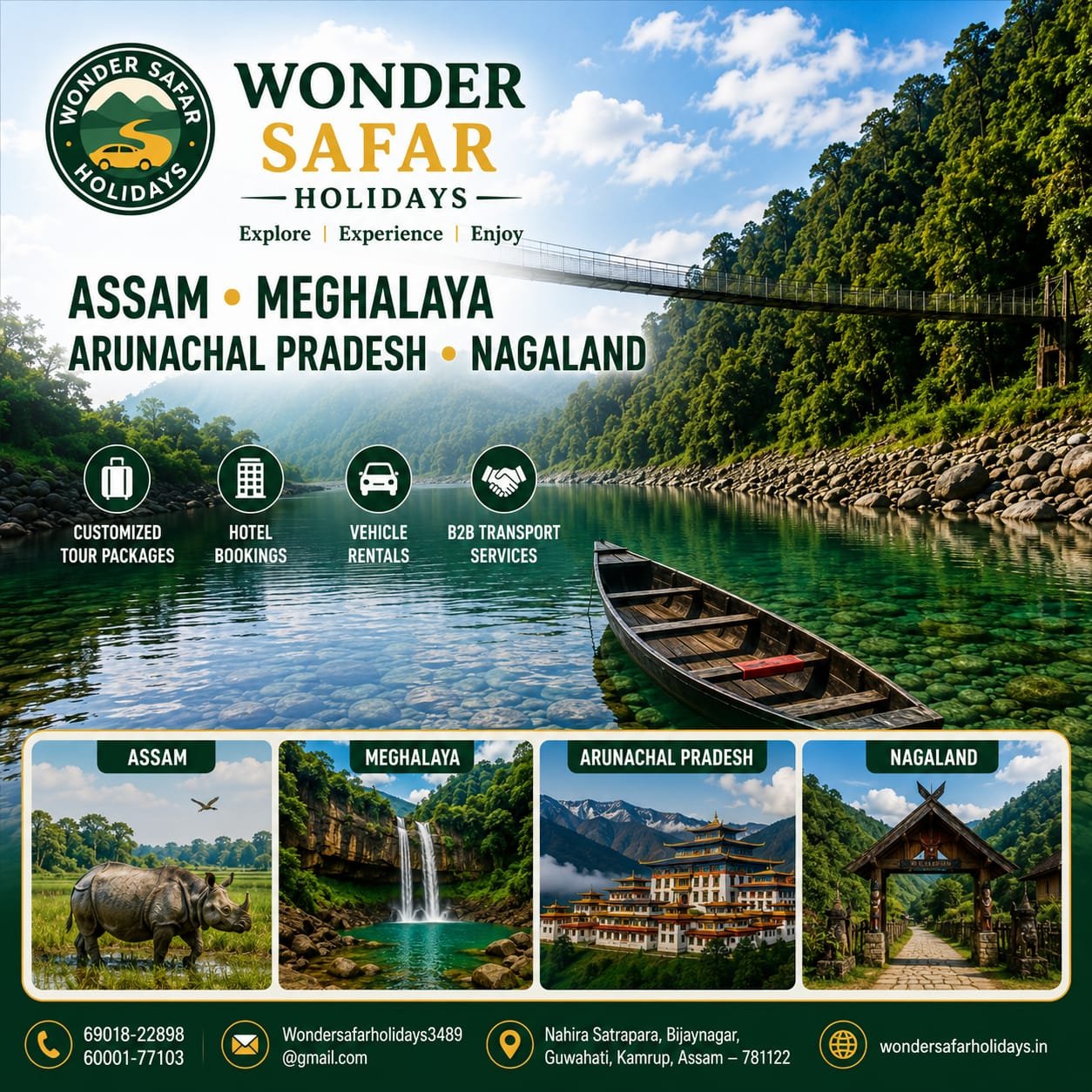 Tour Packages - Wonder Safar Holidays Northeast India
